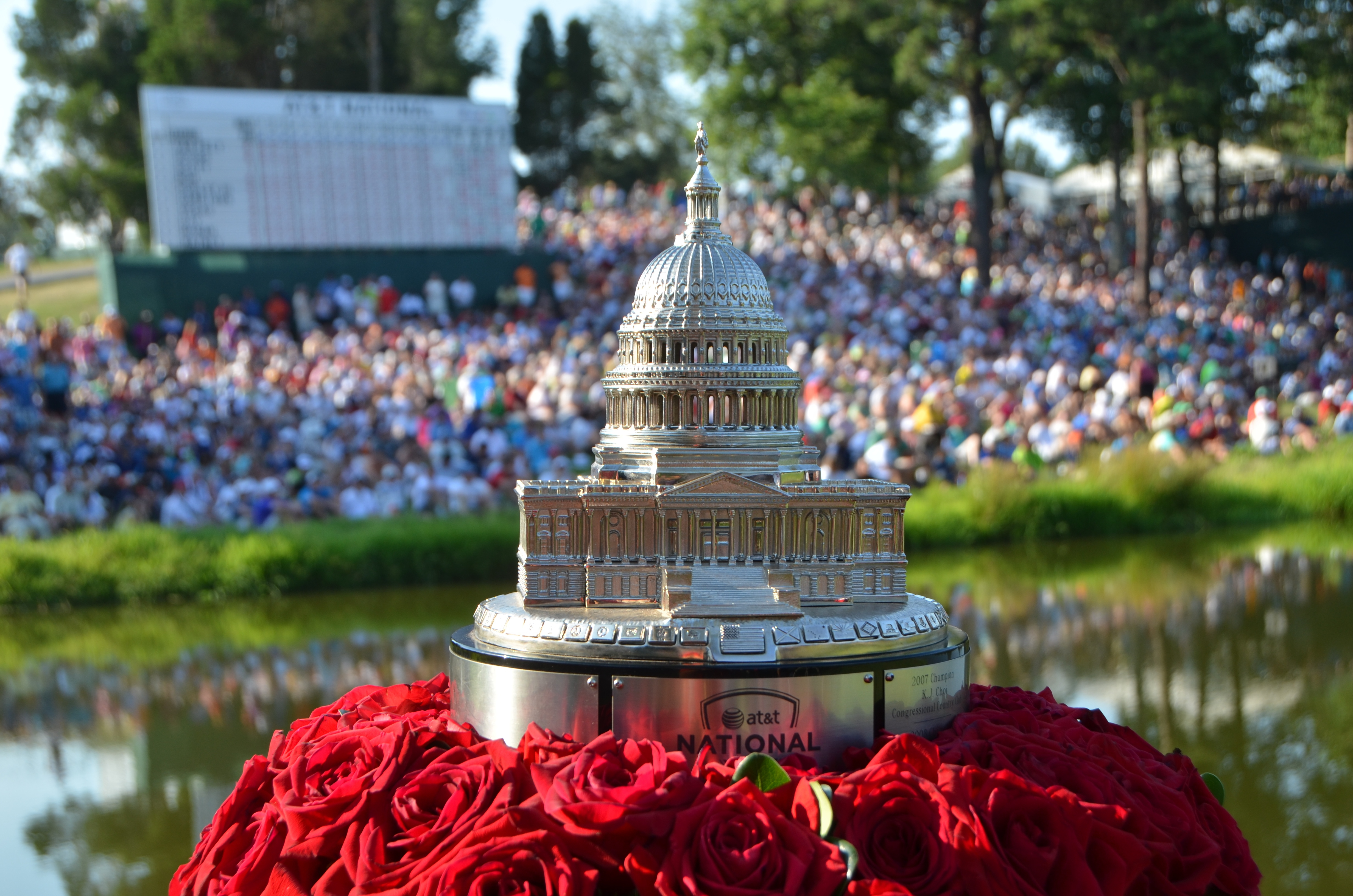 The National (AT&T National, Quicken Loans National) Capitol Building trophy made by Malcolm DeMille